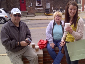 My parents, and one photobombing niece.