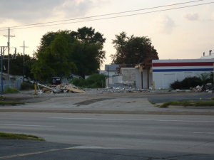 Wrecked up Auto Parts Shop.