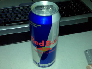 As it turns out, I can drink the not-diet Red Bull without headachey goodness. Ohohohohoh.