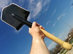 My Murder Shovel helps me kill people. It's one of my bestest buddies.